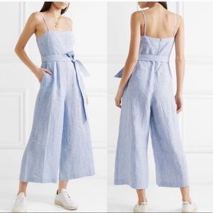 J Crew striped linen romper